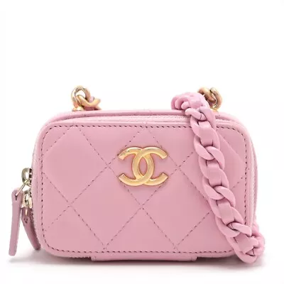 Chanel Matelasse Lambskin ChainShoulder Bag Pink Gold Metal No. 32 • $1742.07