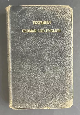 New Testament In German And English 1898 Leather Cover Book Vintage • $45.95