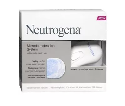 White Neutrogena Microdermabrasion System Kit With 12 Rejuvenating Puffs Sealed  • £200