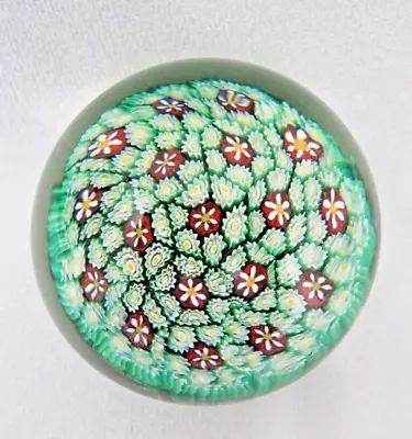 Vintage Murano Italy Mid Century Millefiori Art Glass Paperweight • $35.10