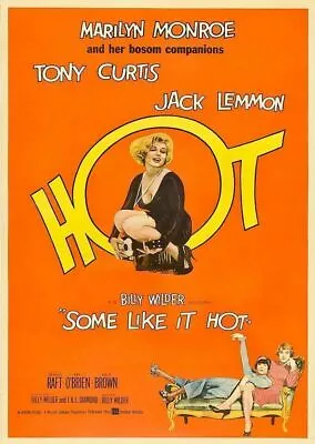 Some Like It Hot Marilyn Monroe Film Vintage Art Print Poster Wall Picture A4 + • £4.99