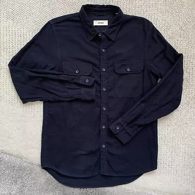 Buck Mason Medium Black Chamois Button Front Shirt Flannel Cotton • $40