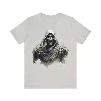 Grim Reaper Tee Shirt Skeleton T-Shirt Unisex Jersey Short Sleeve Tee • $18.65