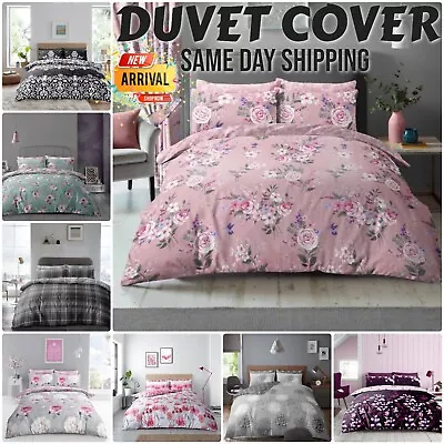 £14.99 • Buy Floral DUVET COVER SET 4 PC Bedding Quilt Matching Sheet & Pillowcase All Size