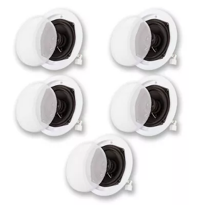 Acoustic Audio R191 Flush Mount In Ceiling Speakers Home Theater 5 Pack • $83.88