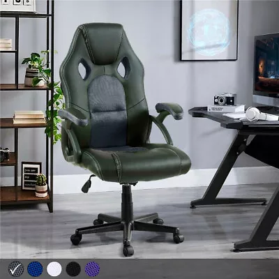 Neo Swivel PU Leather Office Racing Sport Gaming Style Tilt Computer Desk Chair • £69.99