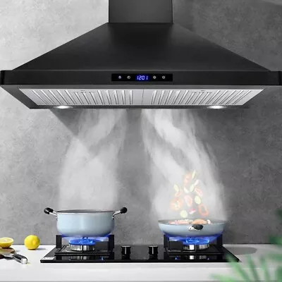 30 Inch Kitchen Range Hood 350CFM Wall Mounted Cook Vent Stainless Steel Touch • $145.99