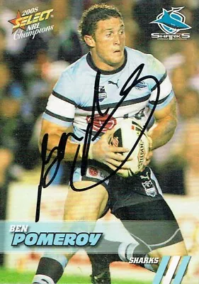 $9.50 • Buy Ben Pomeroy Signed 2008 Select Nrl Champions Card
