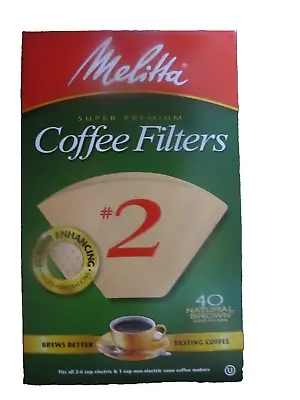 Melitta Cone Coffee Filters #2 Natural Brown #612412  NEW  • $3.59
