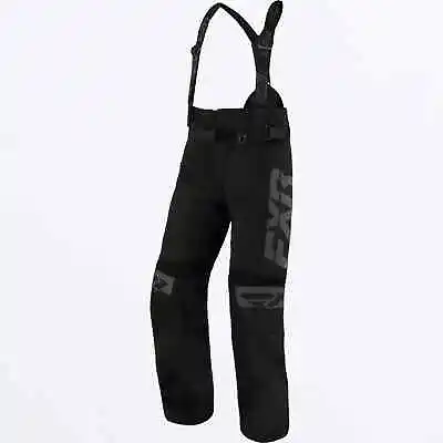 FXR Mens RRX Snowmobile Pants Winter HydrX YKK Waterproof Black Ops Snow Bibs • $212.49