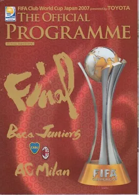 £22.49 • Buy FIFA CLUB WORLD CUP FINAL 2007 BOCA JUNIORS V AC MILAN PROGRAMME