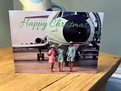 COURT LINE BAC 111 CREW - CHRISTMAS Card- NEW EDITION LIMITED EDITION • £5.99