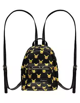 Pokemon Mini Backpack Pikachu All Over Print Logo New Official Black • $48.02