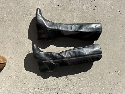 Michael Kors Bromley Rare Boots Wedge Black With Silver Zipper On A Back • $85.50