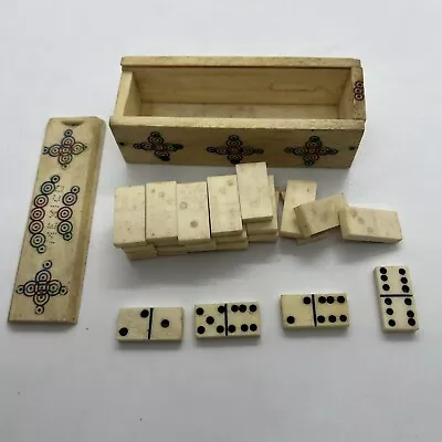 Vintage Domino Mini Small Set Of 28 Marble Complete Made In Mexico • $75