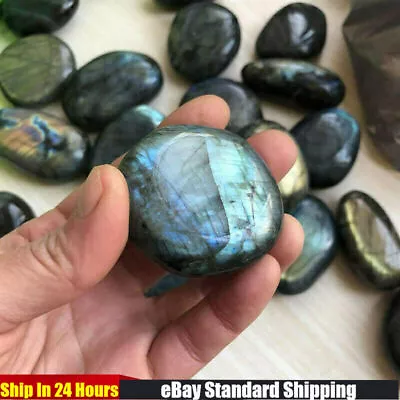 Natural Labradorite Moonstone Tumbled Stone Energy Quartz Crystal Rough Healing • $7.59