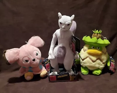 2019 Pokemon Detective Pikachu Toy Plush Lot Of 3 (Snubbull Mewtwo Ludicolo) • $37.99