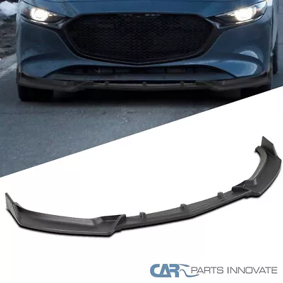 Fit 14-18 Mazda 3 Matte Black Front Bumper Lip Spoiler Splitter Body Kit 3-Piece • $38.95