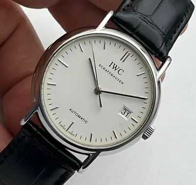 IWC SCHAFFHAUSEN PORTOFINO 3533 AUTOMATIC 38mm  STEEL VINTAGE RARE WATCH FOR MEN • $1205