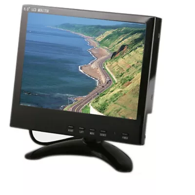 8 Inch LCD Monitor With Composite & VGA Inputs - Includes Power Adapter & Stand • $75