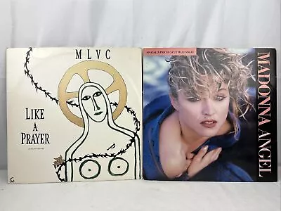 Madonna - 2 Vinyls Like A Prayer Act Of Contrition & Angel Into The Groove • $19.95