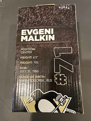 Nhl Evgeni Malkin Pittsburgh Penguins Bobble Head Doll   #71 Center Nib • $14.99