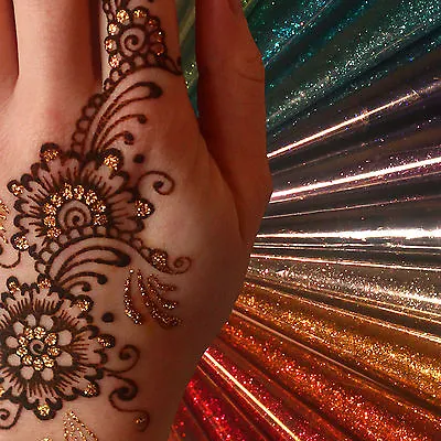 £2.89 • Buy 12 Colours - Glitter Gel Cone / Face Paint - Henna Tattoo Body Art / Gilding Jx