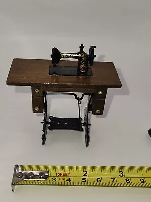 Dollhouse Miniature Vintage Sewing Machine  • $10