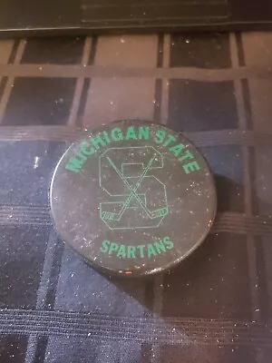 Vintage Michigan State University Spartans NCAA With Rare NHL Back Puck • $45