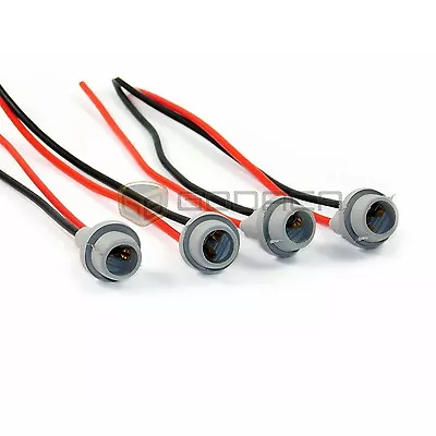 4x Connectors Socket Bulb Light Harness PigTail T10 168 194 Rubber Wedge LED • $10.99