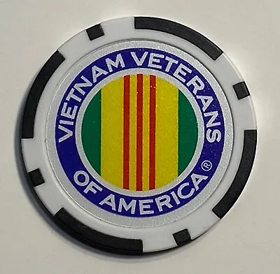 Vietnam Veteran - Magnetic Clay Poker Chip - Golf Ball Marker  • $4.95