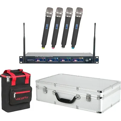 VocoPro UHF-5800 Plus 4-Mic Wireless System With Mic Bag Band 9 • $399.99