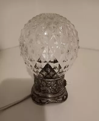 I.W.Rice & Co Portable Lamp Etched Glass Globe Working Vintage Japan  • $75