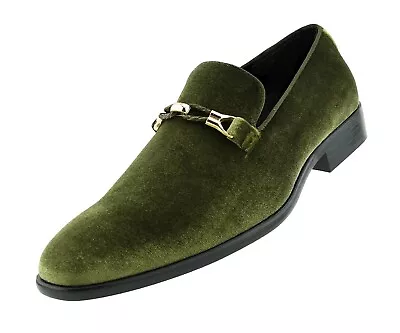 Amali Velvet Tuxedo Shoes Mens Formal Fashion Slip On Loafers (9 Colors Avail.) • $89.99