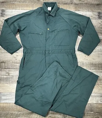 Vintage Lee Coveralls Mens Extra Large Green Union Alls Canvas Jumpsuit • $79.95