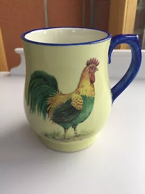£7.50 • Buy 🐓Vintage Heron Cross Pottery Mug COCKEREL  Cream & Blue🐓 Good Condition