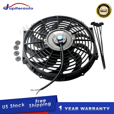 1PC 12  Inch Universal Slim Pull Push Radiator Engine Cooling Fan 12V W/ Mount • $18.95