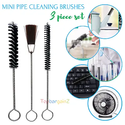 £3.59 • Buy Cleaning Brushes Mini Pipe Tube Bottle Brush Straw Spout Teapot Cleaner 3pcs Set