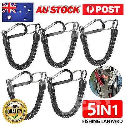 $6.95 • Buy 5x Fishing Lanyards Kayak Boating Camping Securing Lip Grips Pliers Tackle Tool