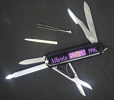 RARE! Victorinox Swiss Army Knife Black & Purple Executive 1996 Olympics Atlanta • $79.99