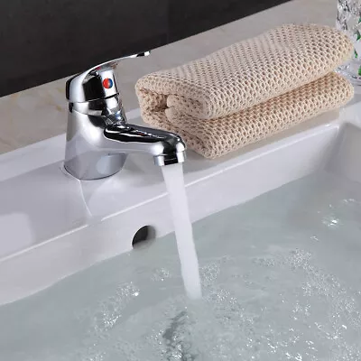 £14.90 • Buy Basin Mixer Tap Set Chrome Mono Block Single Lever Taps Brass Chrome Faucet