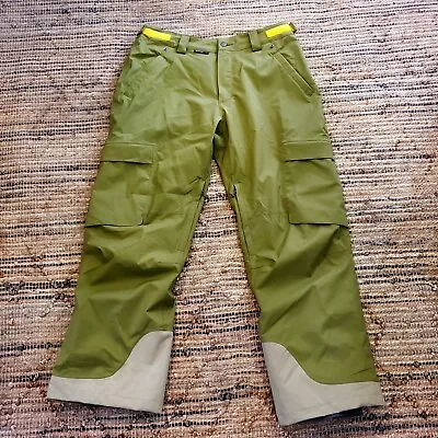 Flylow Mens Ski Snowboard Snow Cargo Pants Olive Green Size XL Intuitive 2-Layer • $79.95