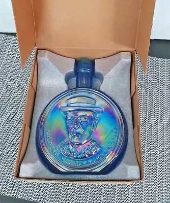 $12.77 • Buy Wheaton Commemorative Iridescent Decanter Bottle Carnival Glass Woodrow Wilson 