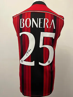 Signed DANIELE BONERA Retro Shirt - AC Milan - EXACT PROOF/COA • £139.99