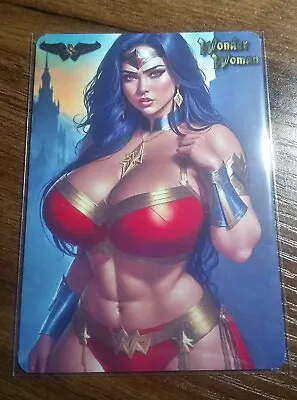 Wonder Woman #3 DC Superhero Custom Art Card Sexy Beauty Double Sided • £4.99