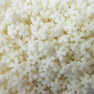 £6.99 • Buy White Snowflakes Christmas Sprinkles Cake Decorations Cupcake Toppers 