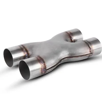 2.5  3  Universal Crossover X Pipe Dual  Stainless Steel Muffler Exhaust Tip • $27.90