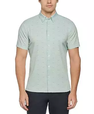 Perry Ellis Slim Fit Total Stretch Geo Dot Print Shirt Polyester Blend • $17.99