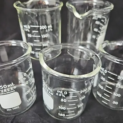 5 PYREX 250 Ml Germany # 1003 Glass Measuring Beaker Lab 3.5  Used Cocktail Mix • $18