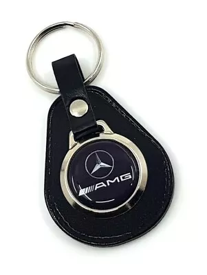 Mercedes AMG  Leather Keyring Black • $12.38